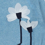 Mayoral Blue Pullover With Flower Emb