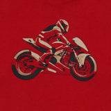 Mayoral Maroon Sweatshirt Hooded Bike Rider Print