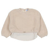 Mayoral Beige Sweatshirt Crop With Furr