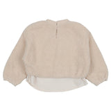 Mayoral Beige Sweatshirt Crop With Furr