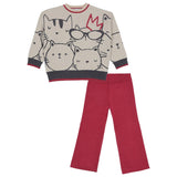 Mayoral Multicolor Pullover Knitted With Legging Seq