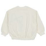 Mayoral Off White Sweatshirt Crop With Black Legging Bow Print