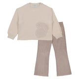 Mayoral Beige Sweatshirt Crop With Legging Animal