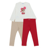 Mayoral White T-Shirt With 2 Leggings