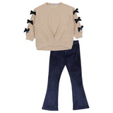Mayoral Multicolor Sweatshirt With Legging Velvet Joggers