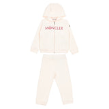 Moncler Pink Embroidered Heart Logo Cotton Tracksuit Set