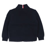 Moncler Navy Padded Wool Zip-Up Cardigan