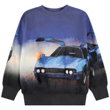 Molo Blue Car Graphic Sweatshirt