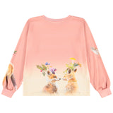 Molo Pink Fox Family Floral T-Shirt