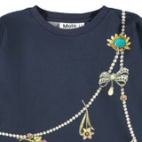 Molo Navy Blue Charmed Chain T-Shirt