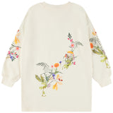 Molo Off White Floral-Motif Deer-Print Dress