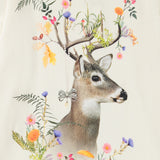 Molo Off White Floral-Motif Deer-Print Dress
