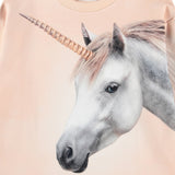Molo Peach Unicorn Print Sweatshirt
