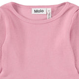 Molo Pink Ribbed Kitten Print Dress