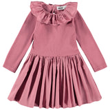 Molo Pink Ruffle Collar Dress