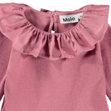 Molo Pink Ruffle Collar Dress