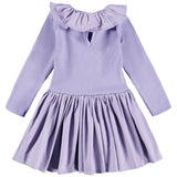Molo Lilac Ruffle Collar Dress