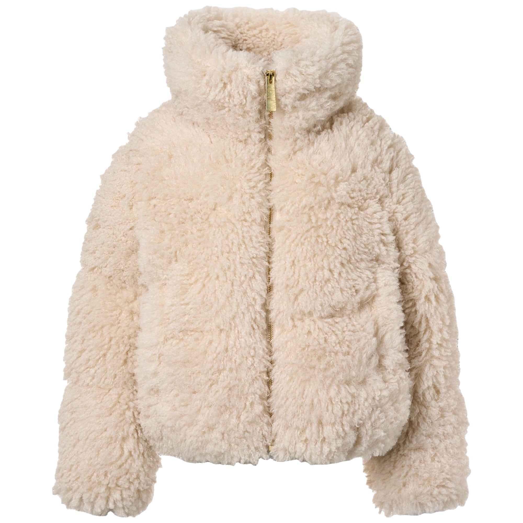 Molo Ivory Fluffy Faux Fur Jacket Les Petits