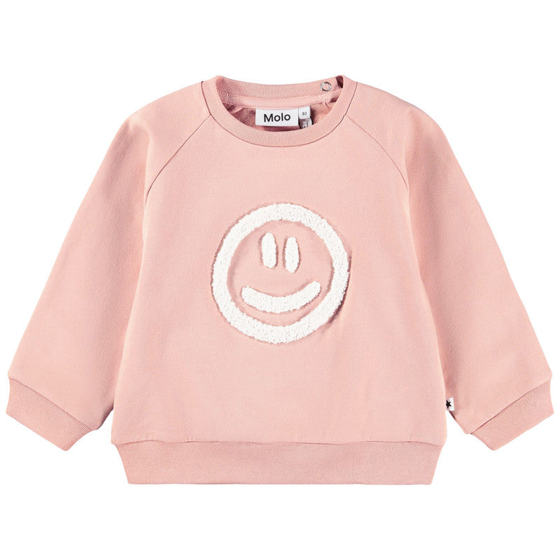 Molo Peach Smiling Face Sweatshirt Les Petits1