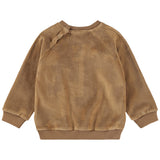 Molo Brown Velour Animal Face Sweatshirt
