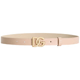 Dolce & Gabbana Peach Patent Dg Logo Belt
