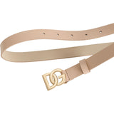 Dolce & Gabbana Peach Patent Dg Logo Belt