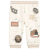 Dolce & Gabbana Ivory Map Print Joggers