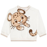 Dolce & Gabbana Ivory 3D Leopard Sweatshirt With Dg Logo