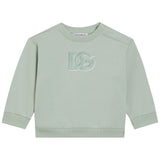 Dolce & Gabbana Green Logo-Embroidered Sweatshirt