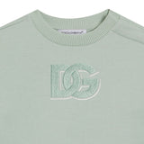 Dolce & Gabbana Green Logo-Embroidered Sweatshirt