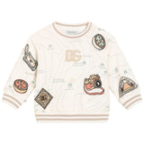 Dolce & Gabbana Ivory Map Print Sweatshirt