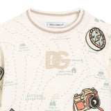 Dolce & Gabbana Ivory Map Print Sweatshirt