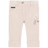 Dolce & Gabbana Cream 5-Pocket Striped Trousers