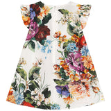 Dolce & Gabbana Colourful Floral Print Ruffle Sleeve Dress