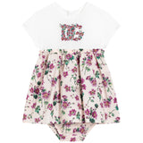 Dolce & Gabbana Ivory & Pink Floral Dress