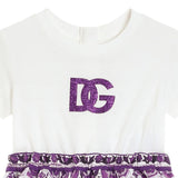 Dolce & Gabbana Purple Majolica Print Dress