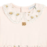 Dolce & Gabbana Peach Flower Print Dress