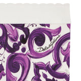 Dolce & Gabbana White & Purple Majolica Print Leggings