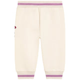Dolce & Gabbana Ivory Joggers With Purple Floral Detailing