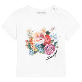 Dolce & Gabbana White T-Shirt With Colourful Floral Print