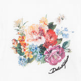 Dolce & Gabbana White T-Shirt With Colourful Floral Print