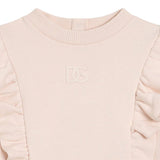 Dolce & Gabbana Peach Sweatshirt With Ruffle Trim