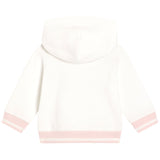 Dolce & Gabbana White Hooded Sweatshirt With Leopard Print