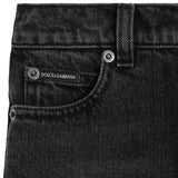 Dolce & Gabbana Black Cargo Jeans With Brand Tag