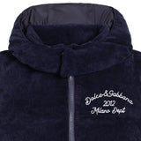 Dolce & Gabbana Navy Sleeveless Corduroy Down Jacket