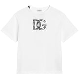Dolce & Gabbana White T-Shirt With Majolica Dg Logo