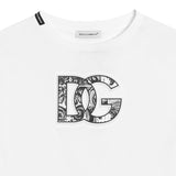 Dolce & Gabbana White T-Shirt With Majolica Dg Logo