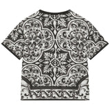 Dolce & Gabbana Black & White Majolica Print T-Shirt