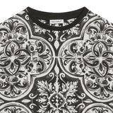 Dolce & Gabbana Black & White Majolica Print T-Shirt