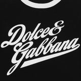 Dolce & Gabbana Black Flocked Logo T-Shirt